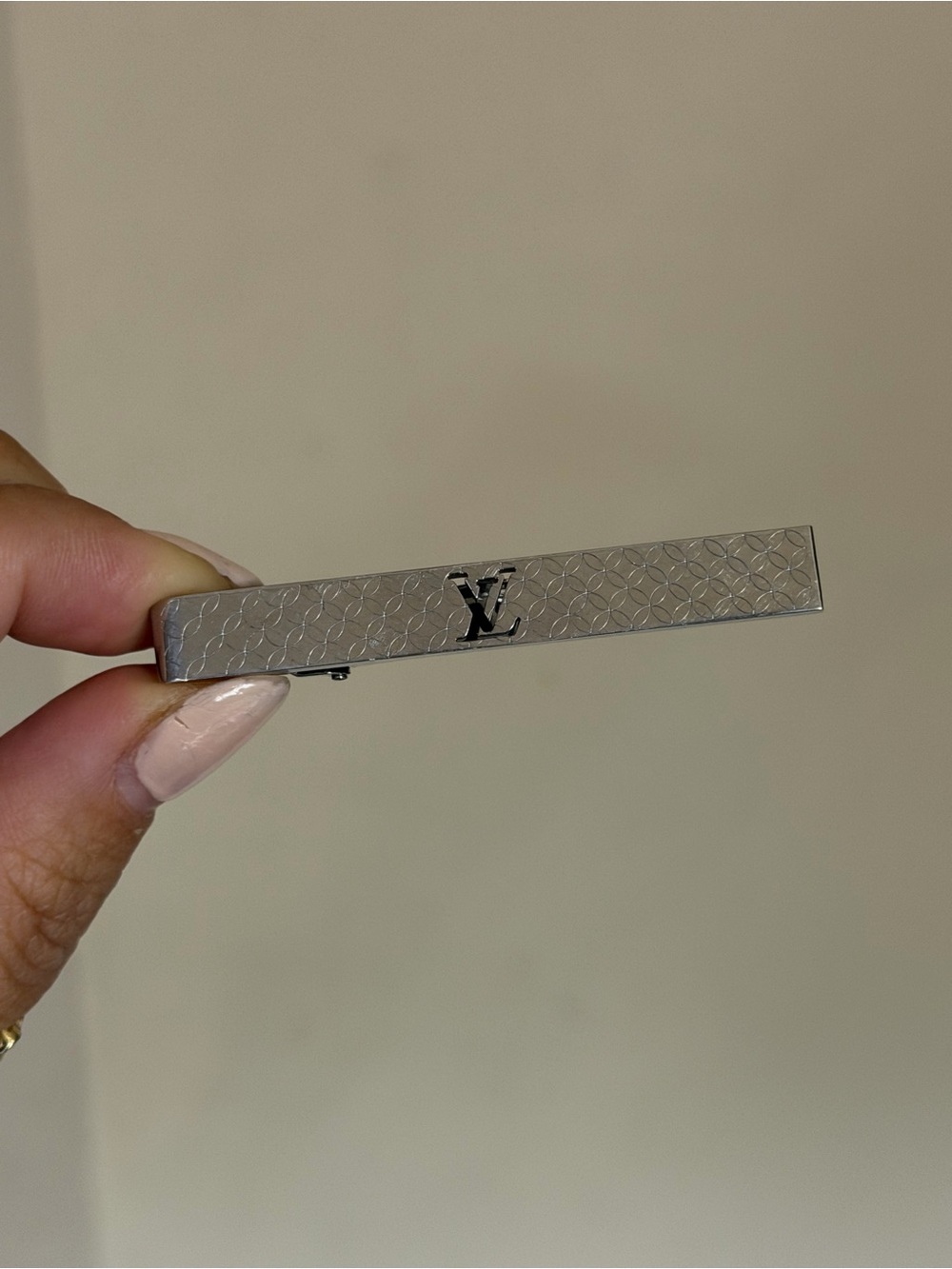 Louis Vuitton Élysées Tie Clip - Monogram Detail DISCONTINUED